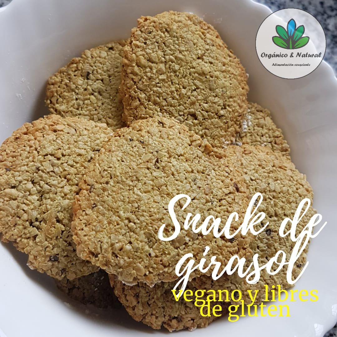 Snack de girasol vegano y libre de gluten Organico y Natural | + saludable,  +simple | Organico y Natural | + saludable, +simple